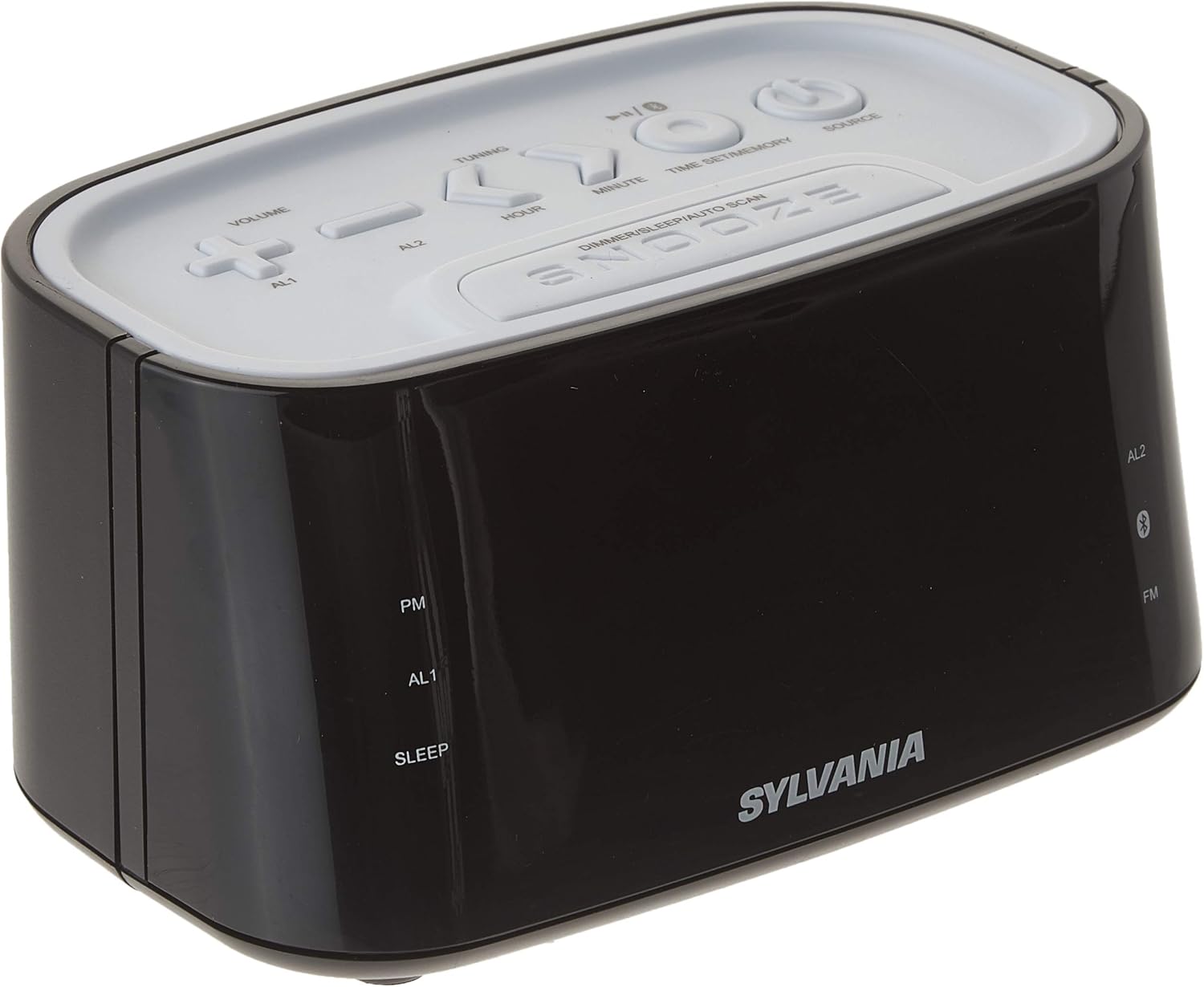 Sylvania Large Digit Clock Radio with Bluetooth, Dual Alarm