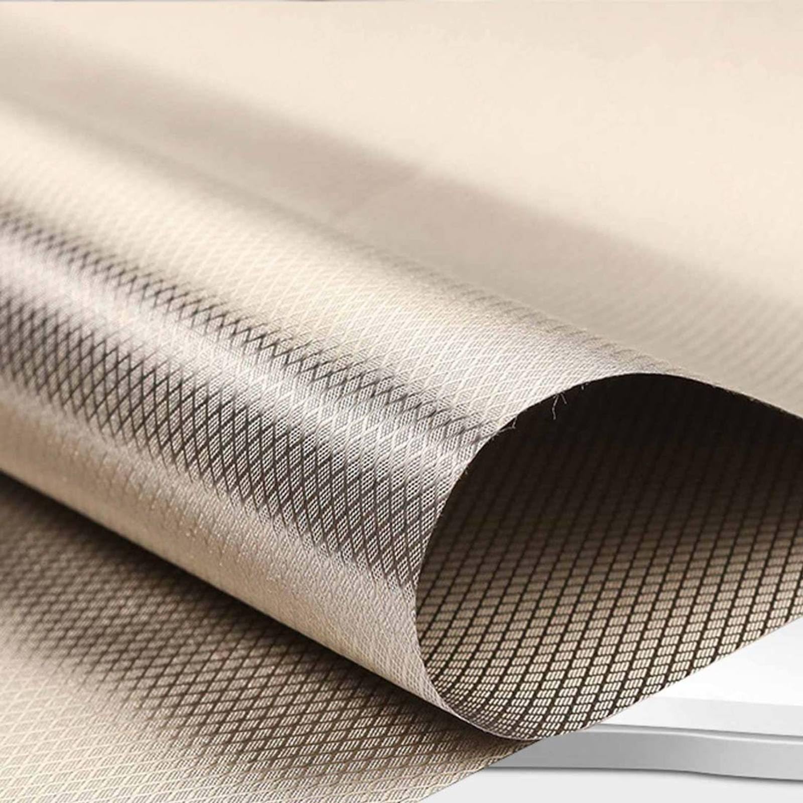 AuMarndi EMF Shielding Fabric Faraday Cloth Roll RFID Fabric EMF Shield Protection Blocking EMI Smart Meters Protection Grounding/Earthing Fiber Fabric,silver-1x1.1m