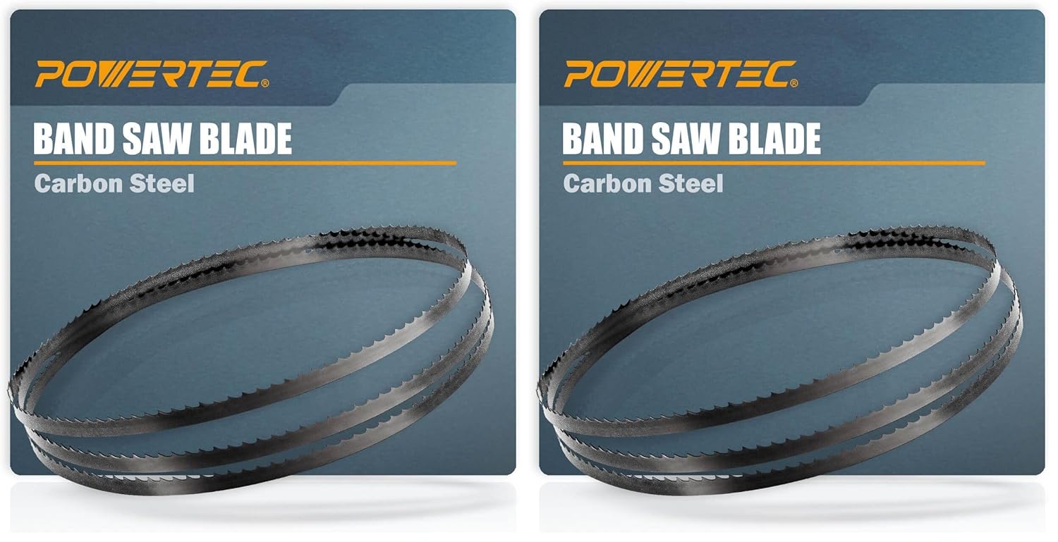 POWERTEC 70-1/2 Inch x 1/4 Inch x 14 TPI Bandsaw Blades for Woodworking, Band Saw Blades for Sears Craftsman 21400 and Rikon 10-305, 10-3061 10" Band Saw, 1PK (13182) (Pack of 2)