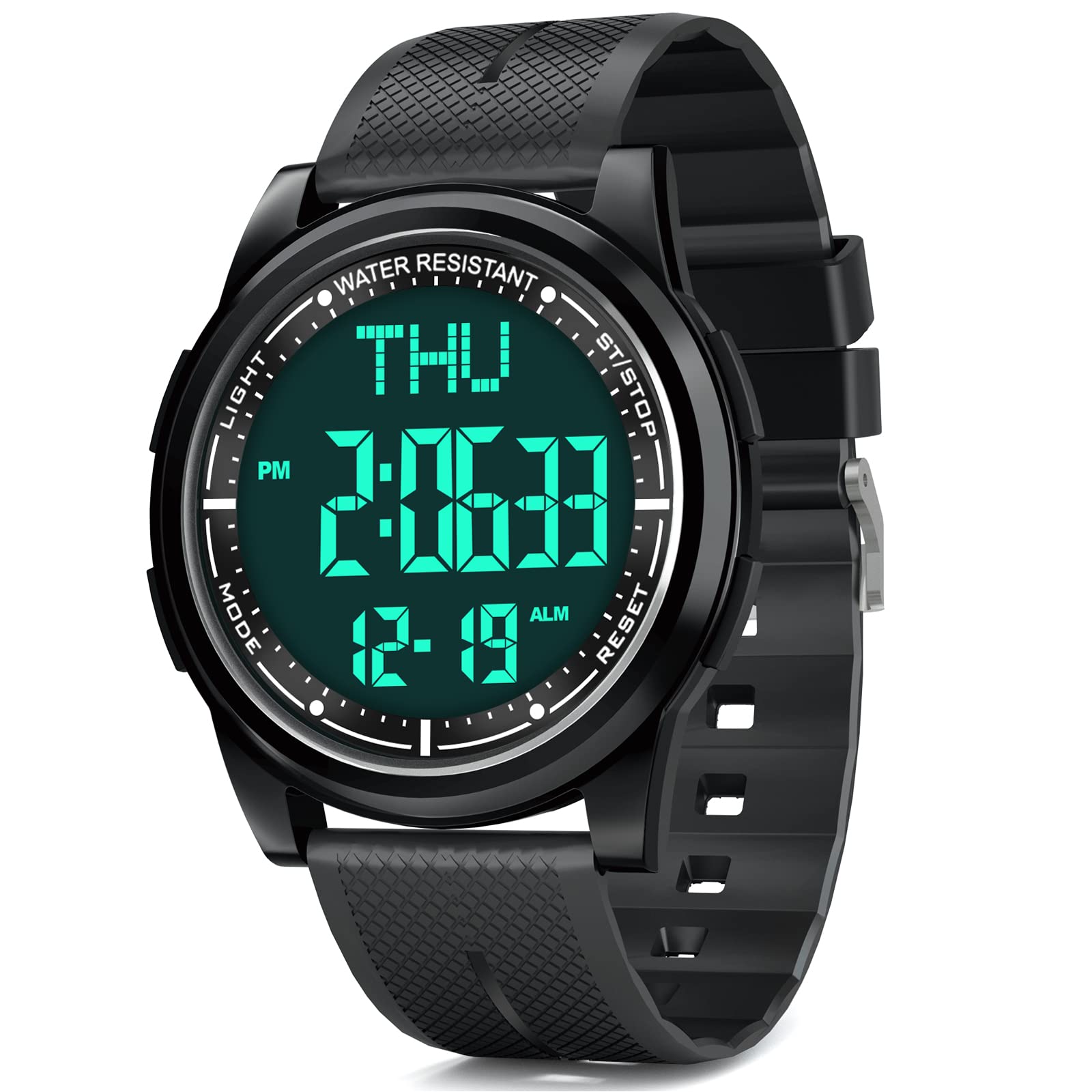 WIFORT Orologio Digitale da Polso, Orologio Sportivo Uomo Donna Impermeabile 5ATM Con Retroilluminazione a LED, Cronometro, Sveglia e Timer, Ultra-sottile Watches Unisex
