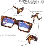 JM 3 Pack Reading Glasses for Women, Fashion Square Blue Light Readers