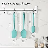 Vista 2 de espátulas resistentes al calor de 600ºF, juego de raspadores de silicona sin costuras para cocina de alta temperatura, aptas para alimentos