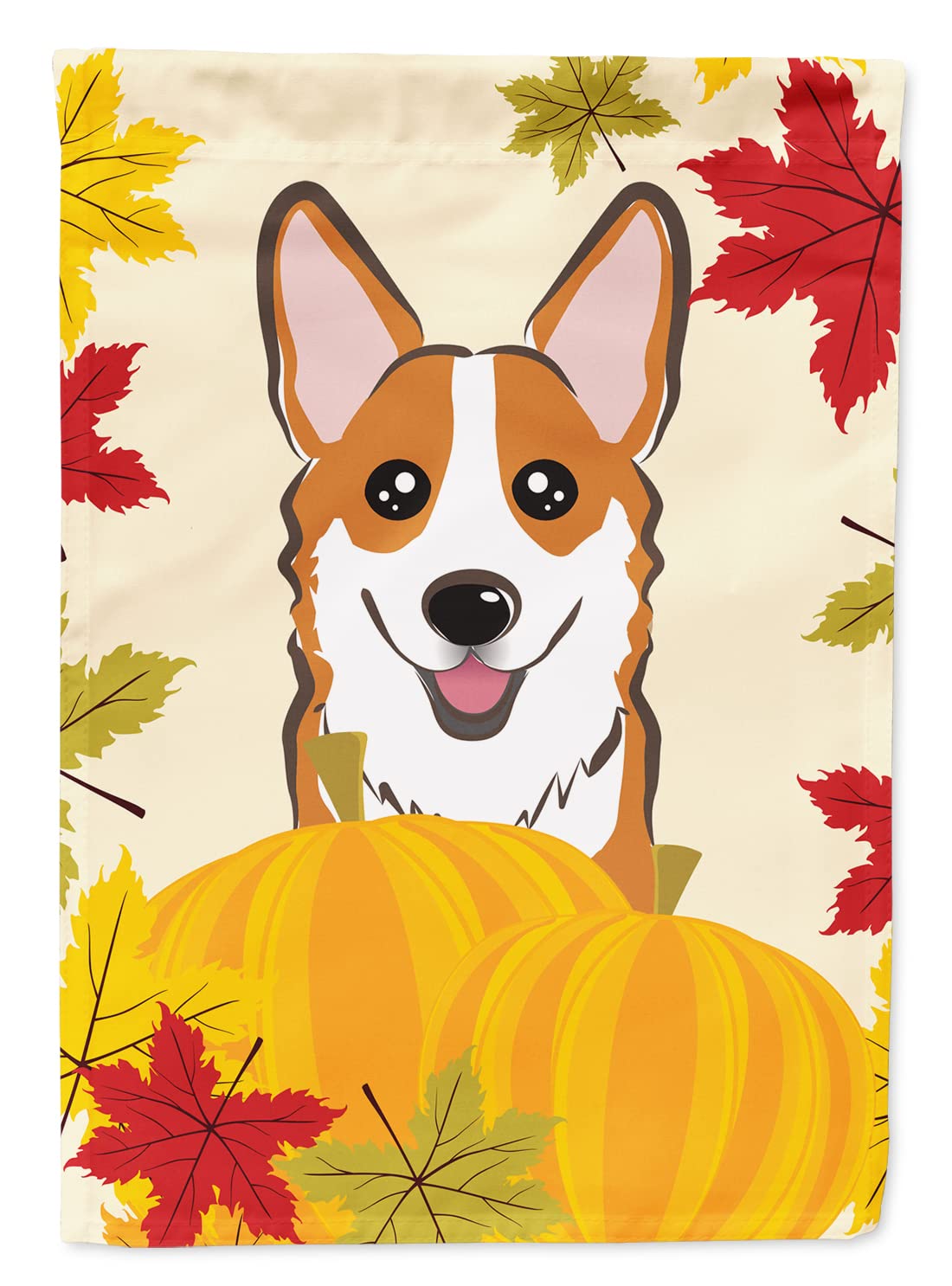 Drapeau de maison Corgi rouge Thanksgiving en toile idée cadeau amoureux de chiens