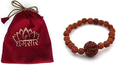 Ltd Natural 5 Mukhi Rudraksha Bracelet For Men Women,Original Panchmukhi Stretchable Bracelet For Hand Pure 5 Face Big Size Rudraksha Beads HandBand