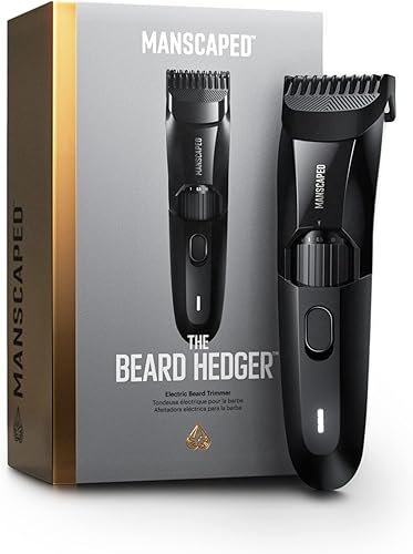 MANSCAPED The Beard Hedger - Cortadora de barba de precisión premium, rueda de hoja ajustable de 20 longitudes, hoja en T de acero inoxidable para