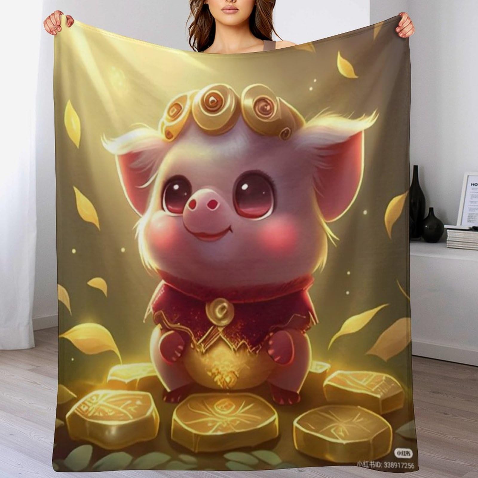 Couverture confortable douce cochon mignon pour des nuits chaudes et réconfortantes