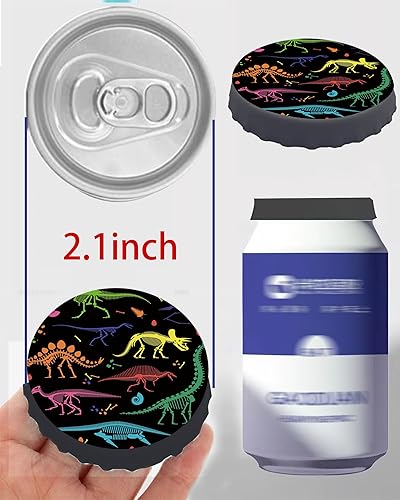 Miniatura 2 de Tapas de silicona para latas de soda, paquete de 2 fundas reutilizables y duraderas para latas de silicona, tapón o protector para refrescos,