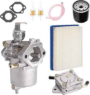 Golf Cart Carburetor Fuel Pump and Tune Up Kit for FE290 Club Car DS Precedent Turf Carryall Gas Model 1998-Up Air Oil Fuel Filter Replaces OEM 101805601 101905601 1016438 1016439