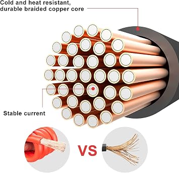 Jumper Cables 6M 3000Amp Car Insulated Jump Leads Booster Cable Jump | Starting Dead or Weak Batteries Emergency Roadside Assistance Cables for Cars Vans Trucks Diesel