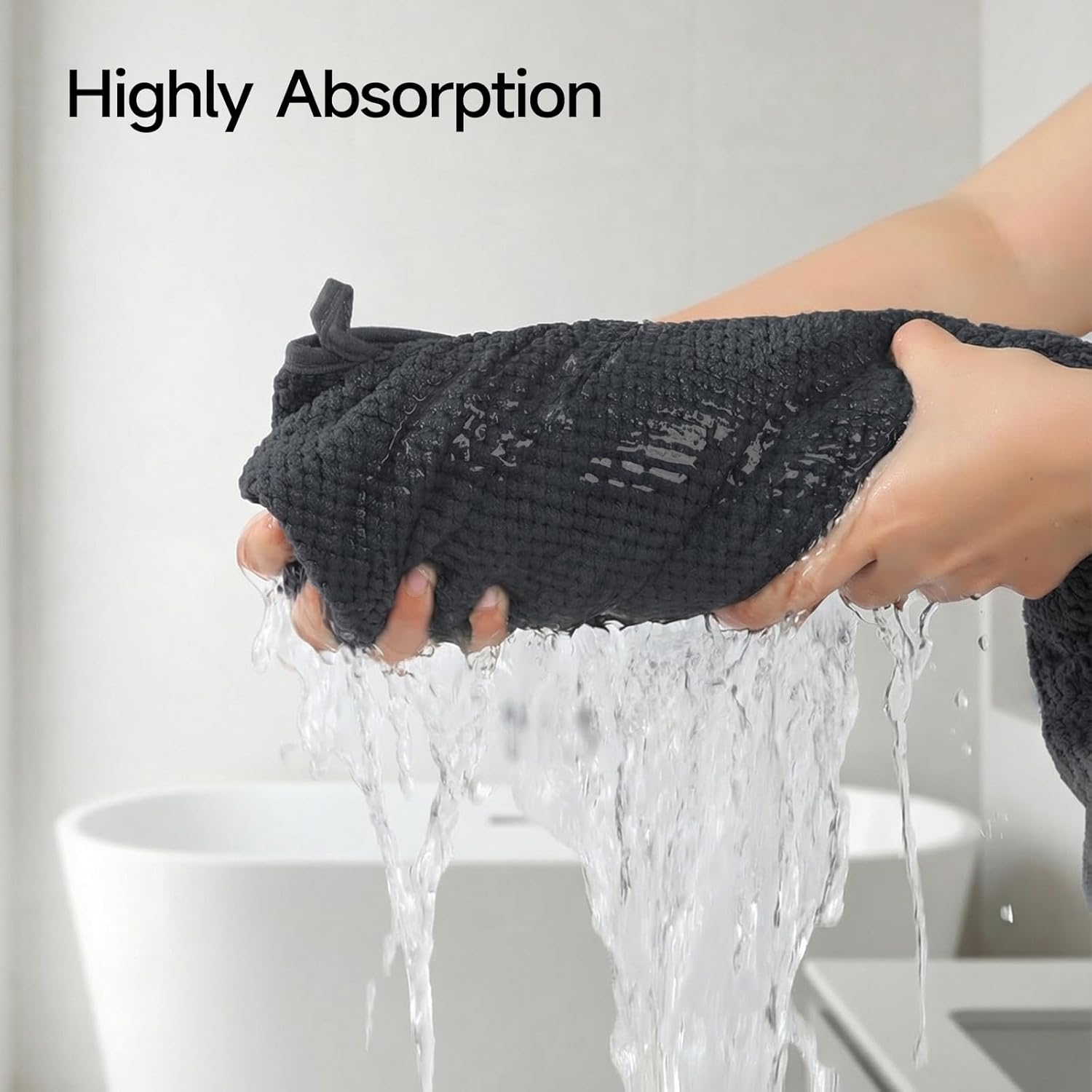 REDKISS Pack of 1 Jumbo Bath Sheet, 40 x 80 Inches Microfiber Oversized Bath Towel for Bathroom, Extra Large & Lightweight, Quick-Dry, Super Soft & Absorbent, Perfect to Wrap Yourself in, Dark Gray