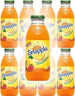 Snapple Strawberry Pineapple Lemonade, All Natural, 16 Fl Oz (Pack of 8, Total of 128 Fl Oz)