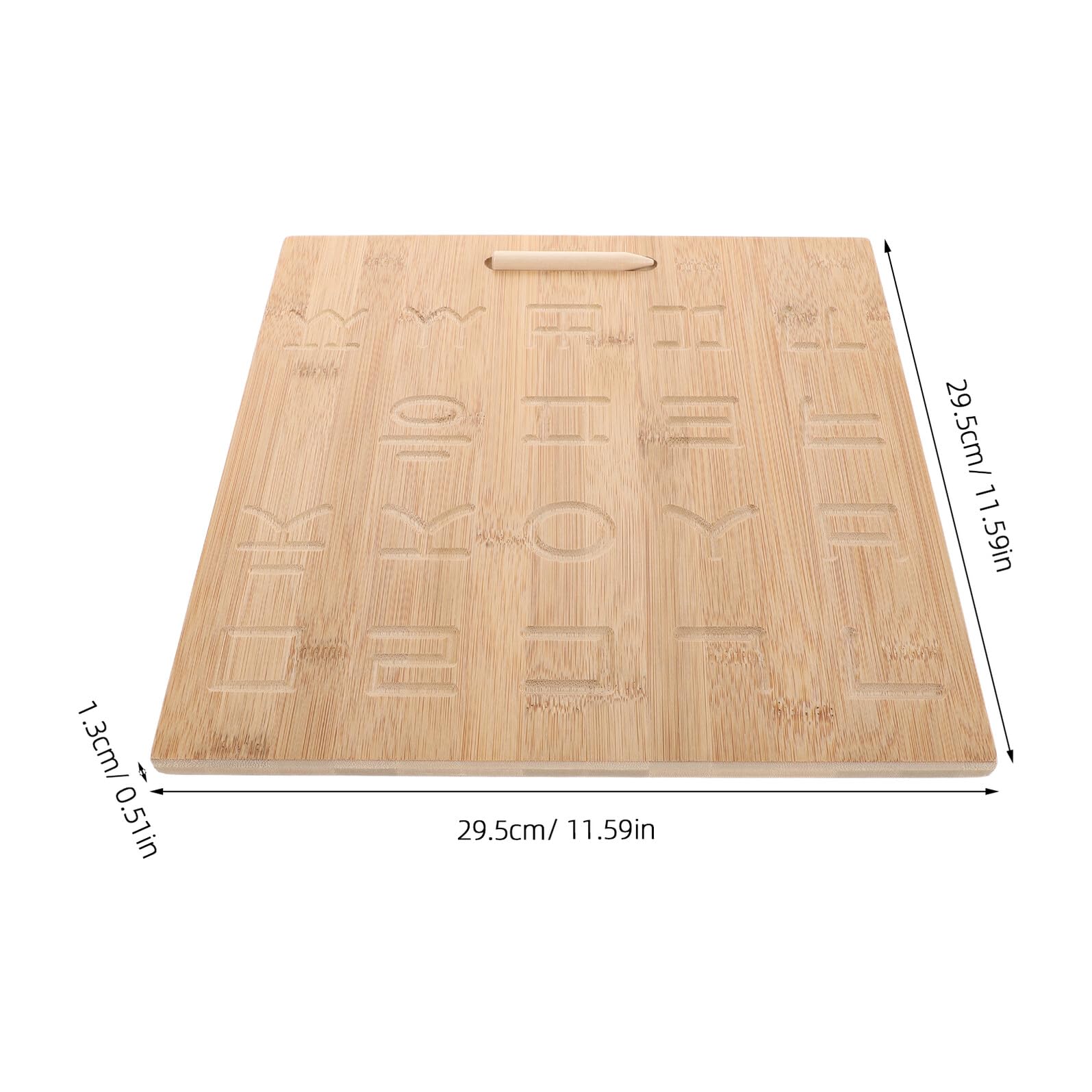 Healeved Tableau D’Écriture Pédagogique en Bambou Réutilisable Double Face pour Garçon et Filles Outil D’Entraînement D’Écriture pour Tout-Petits Fourniture Scolaire Éducative à