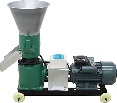 INTSUPERMAI 5mm Animal Pellet Feed Mill Machine with 2 Head Rollers Animal Food Maker Feed Granulator Machine Pellet Mill Machine for Fish Chicken Duck Rabbit 220V 150KG/H