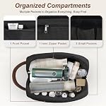Travel Toiletry Bag for Men, Hanging Toiletry Organizer, Water Resistant Shaving Kit with Large Capacity for Travel Accessories, Black, Medium, Black