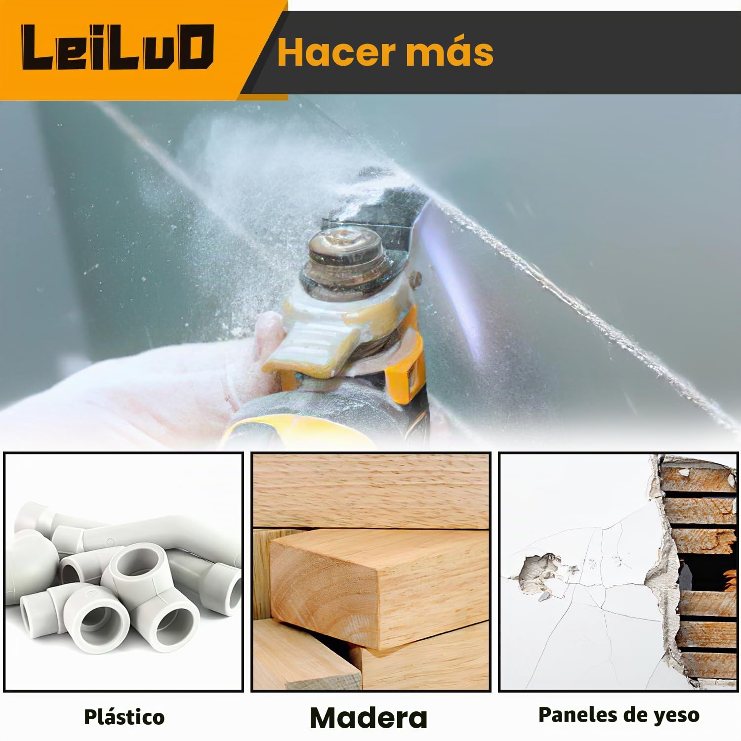LEILUO 50 cuchillas multiusos japonesas de corte rápido, cuchillas oscilantes de material CRV, accesorios universales con funda para DeWalt, Milwaukee, Makita y más