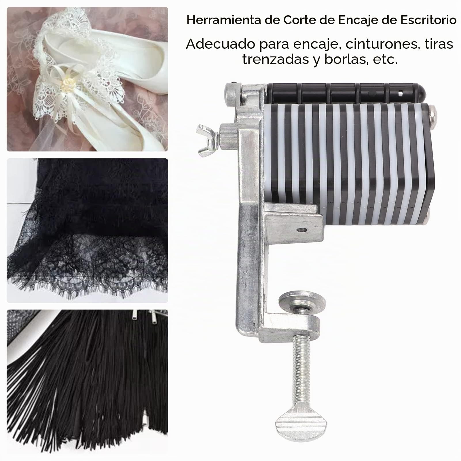 Fyearfly Cortador de Encaje de Cuero, Cortador de Tiras de Cuero, Herramientas para Trabajar el Cuero para Cinturón de Encaje, Tira Trenzada, Corte de Borlas