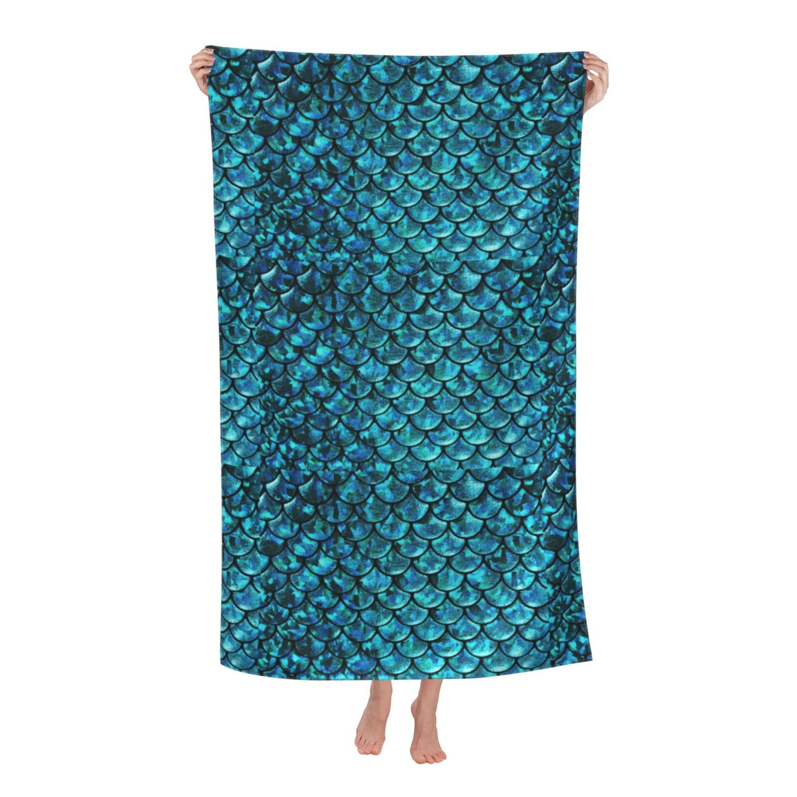 Cbaaghh Fish Scale. Print Adult Beach Towels,Beach & Pool Towel,Beach Towels,Towels For Camping