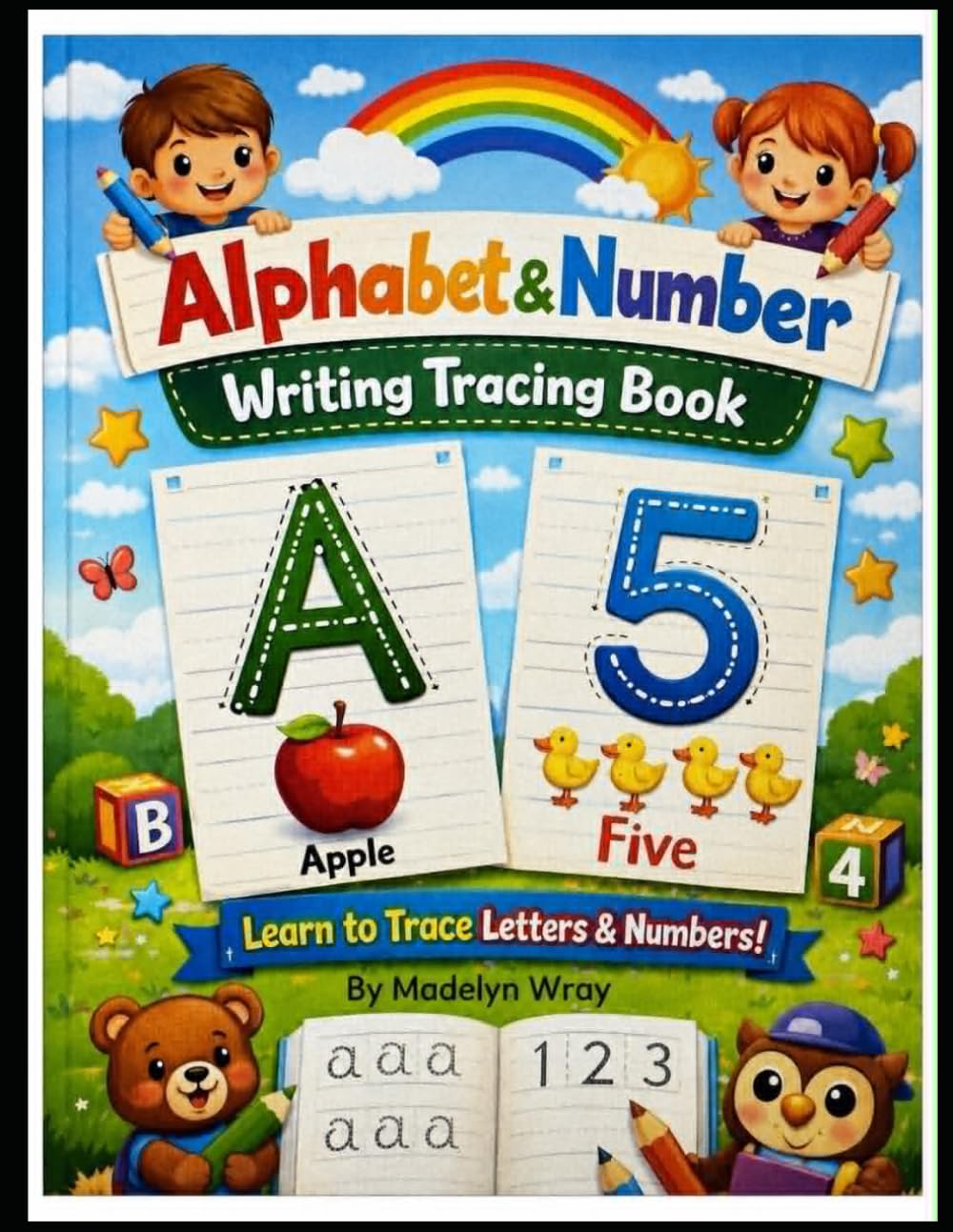 Alphabet & Number Writing Tracing Book: Fun Handwriting Practice for Preschoolers & Kindergarten Kids