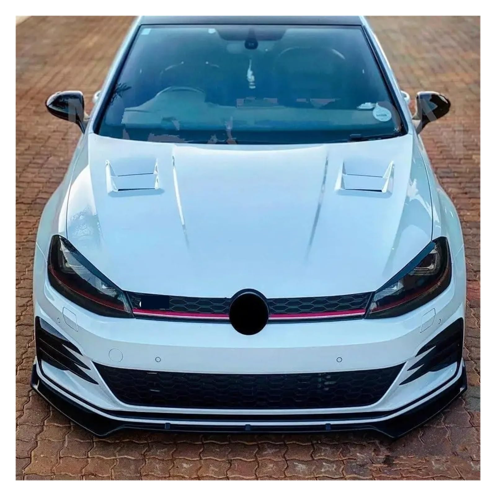 Spoiler Anteriore Per VW Golf 7.5 MK7/MK7.5 (2013-2020) GTI/GTD/R/R-Line, ABS, Nero Pianoforte, Da Imbullonare