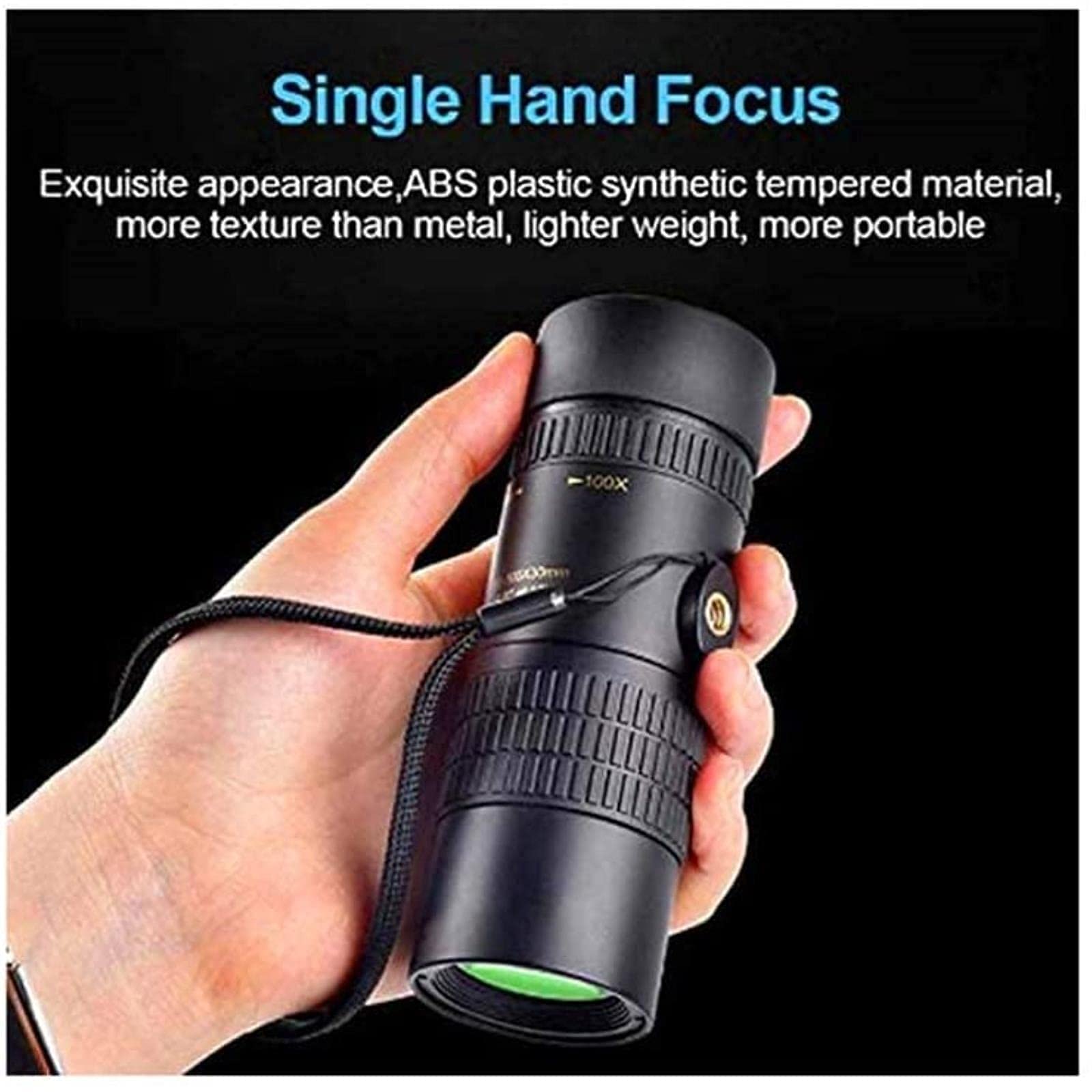 4K 10 300X40Mm Super Telephoto Zoom Monocular Telescope Portable New, Zoom Telescope Waterproof for Birdwatching Monocular High Power with Smartphone Holder