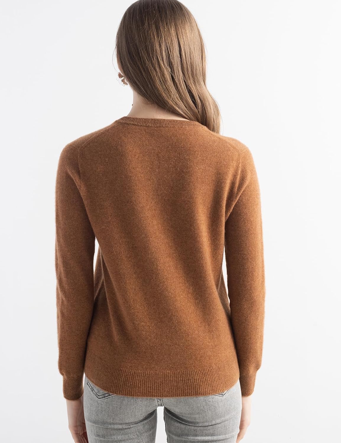 Chanyarn 100% Pure Cashmere Women's Sweater 2025 Fall Winter V-Neck Long Sleeve Warm Soft Seamless Knit Sweater - Image 6