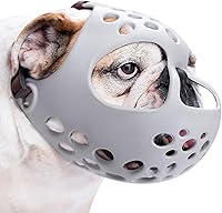 Vista 8 de Bozal para perro de hocico corto BARKLESS, bozal suave de silicona de cara plana para bulldog francés, Shih Tzu y pug para morder, masticar, lamer