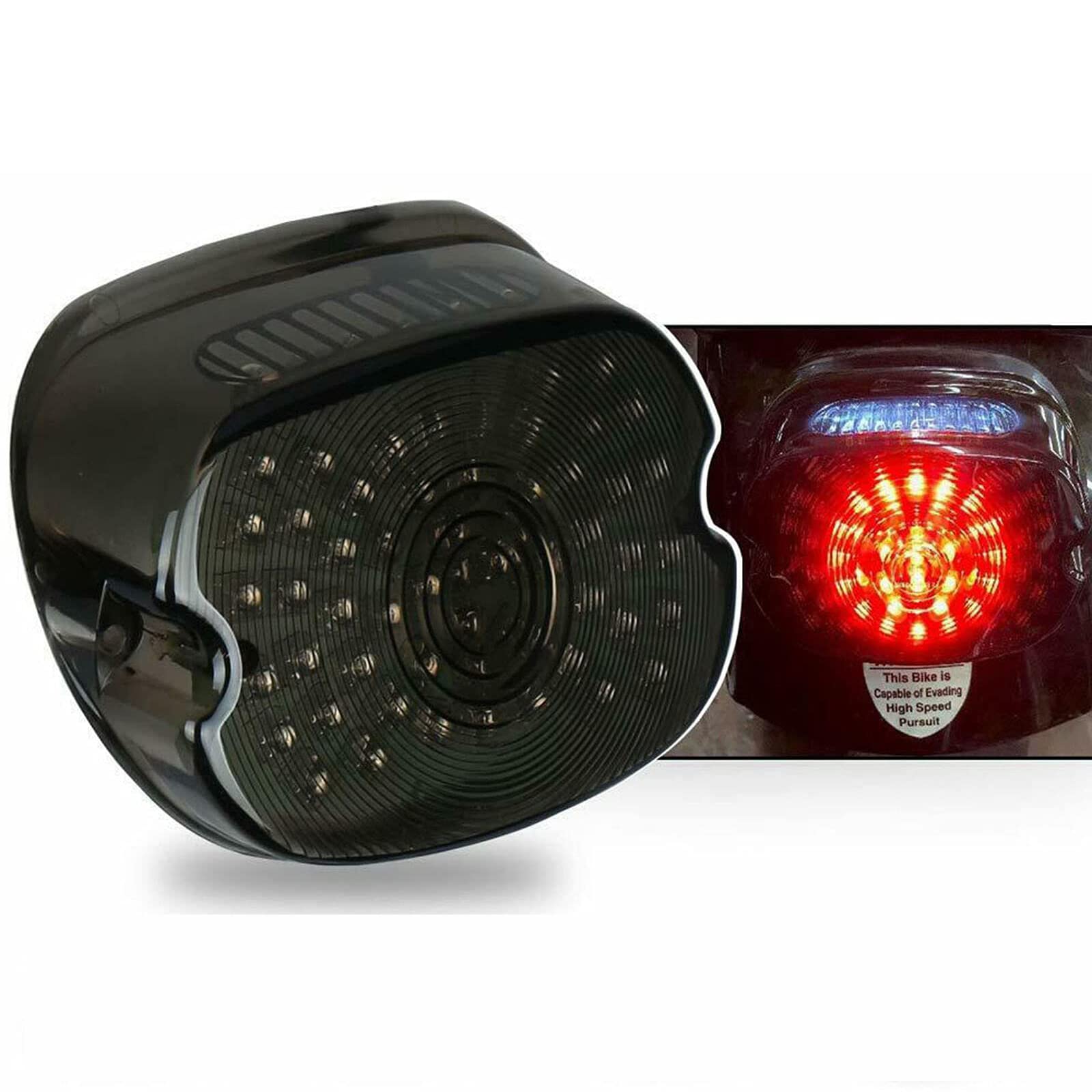 Baceyong Luce di frenata posteriore a LED a basso profilo compatibile con Harley Dyna Road King glide universale LED Electra LED