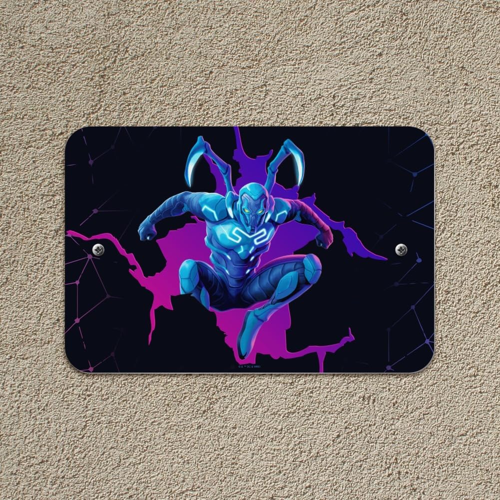 Blue Beetle Character Pose Home, Plastic, 12" x 8" (30.5 cm x 20.3cm)