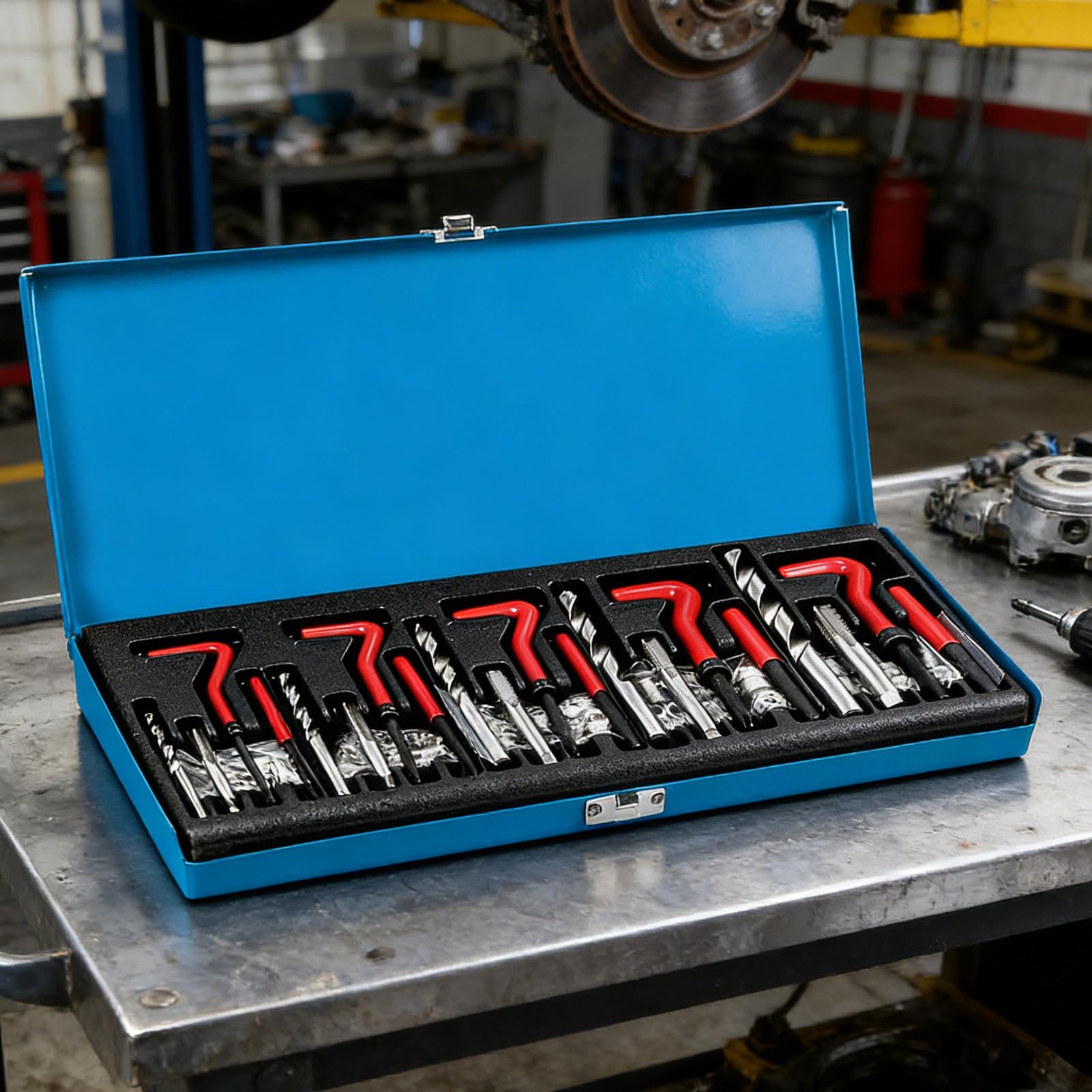 Genérico Kit de reparación de Bloque de Motor Equipo de Mantenimiento | Juego de Herramientas de Instalación con Broca Helicoidal para Camión Tractocamión Remolque SUV Vehículos