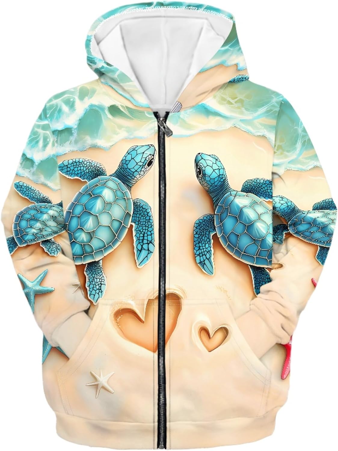 Girls Cute Hoodie Animal Print Zip Up Jacket Long Sleeve Hooded Sweatshirt Casual Outwear Fall Thin Hoodie Jacket