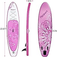Vista 2 de FBSPORT Tabla de remo inflable de alta calidad de 10 pies 6 pulgadas, tabla de yoga con accesorios duraderos de SUP y bolsa de transporte. Posición