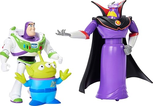 Miniatura 4 de Mattel Disney Pixar Storytellers Story Intergalactic - Paquete de 3 figuras de acción, 4 pulgadas a escala Buzz Lightyear, Zurg & Alien Posable Toys