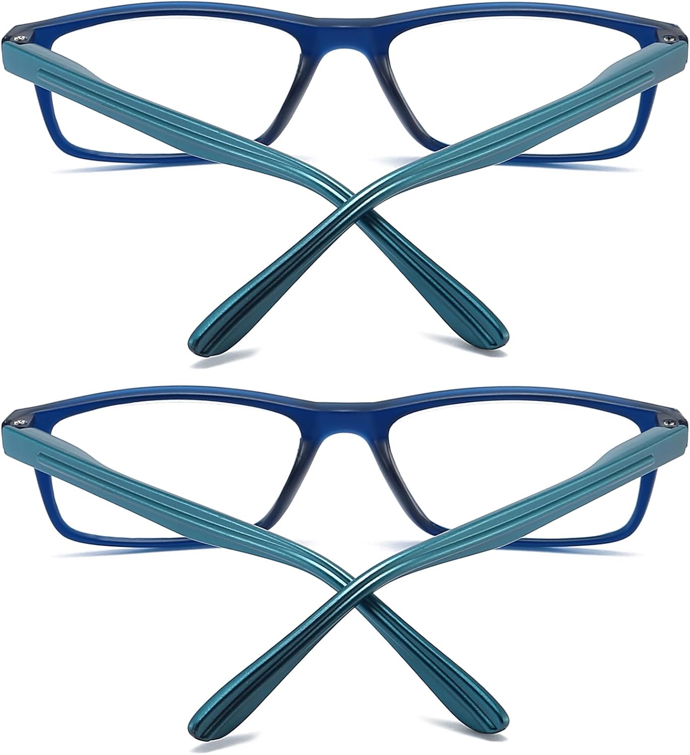 Reading Glasses Blue Light Blocking for Men Women,Rectangular Frame Computer Readers with Spring Hinge - Image 8