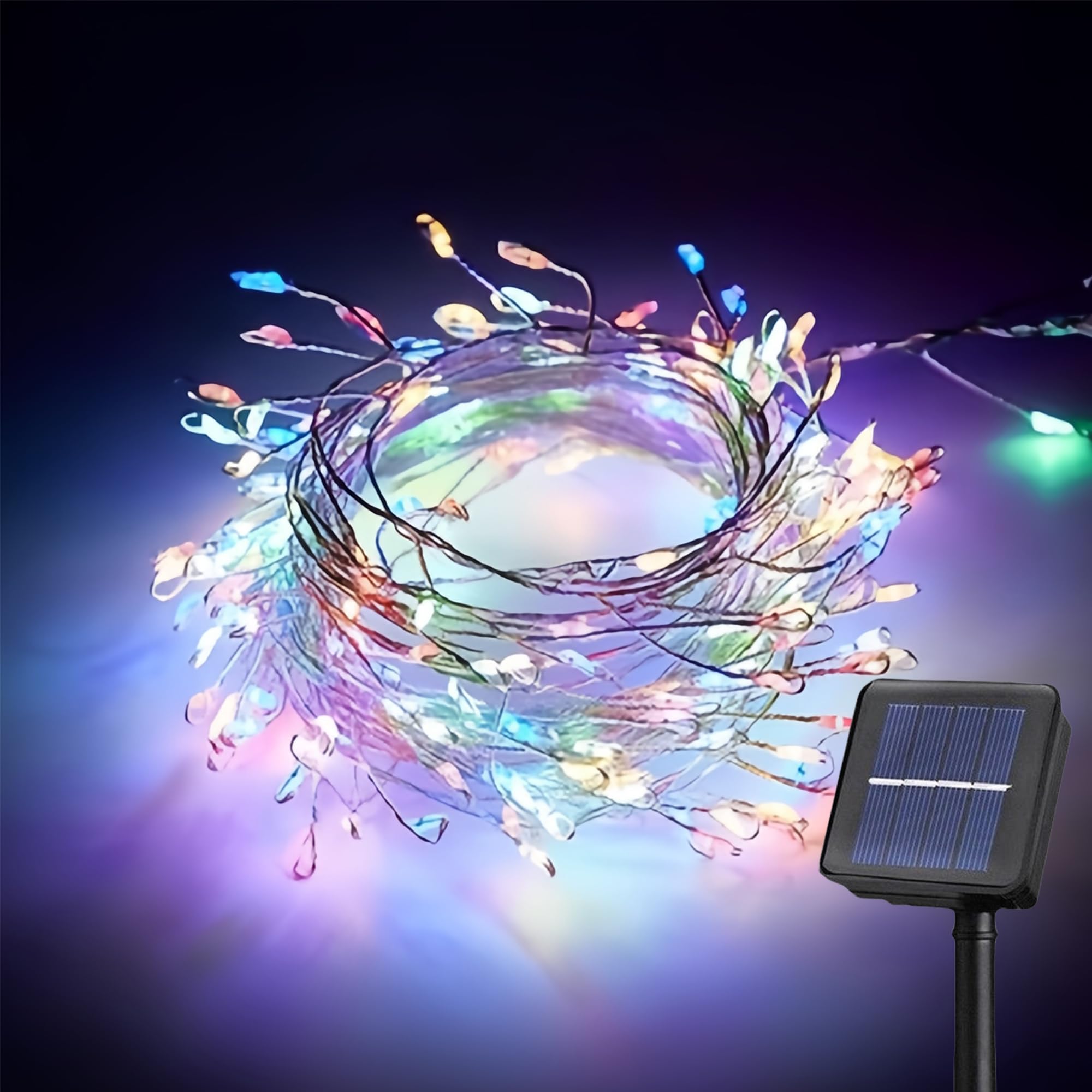 Clearhill Solar String Lights Outdoor, 19ft/6M Color,300 LED Waterproof Christmas Lights, 8 Modes for Tree Yard Garden Party Xmas Decor