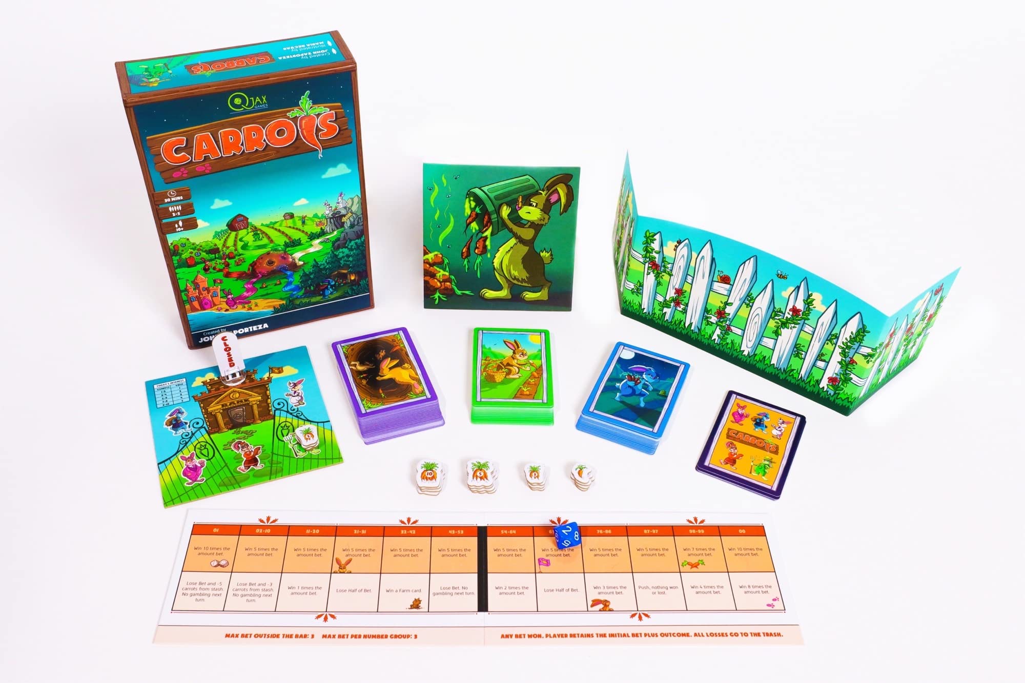 Carrots Board Game (Special Kickstarter Edition Game) for Adults and Family | Ages 10+ | for 2-5 Players | Average Playtime 30 Minutes