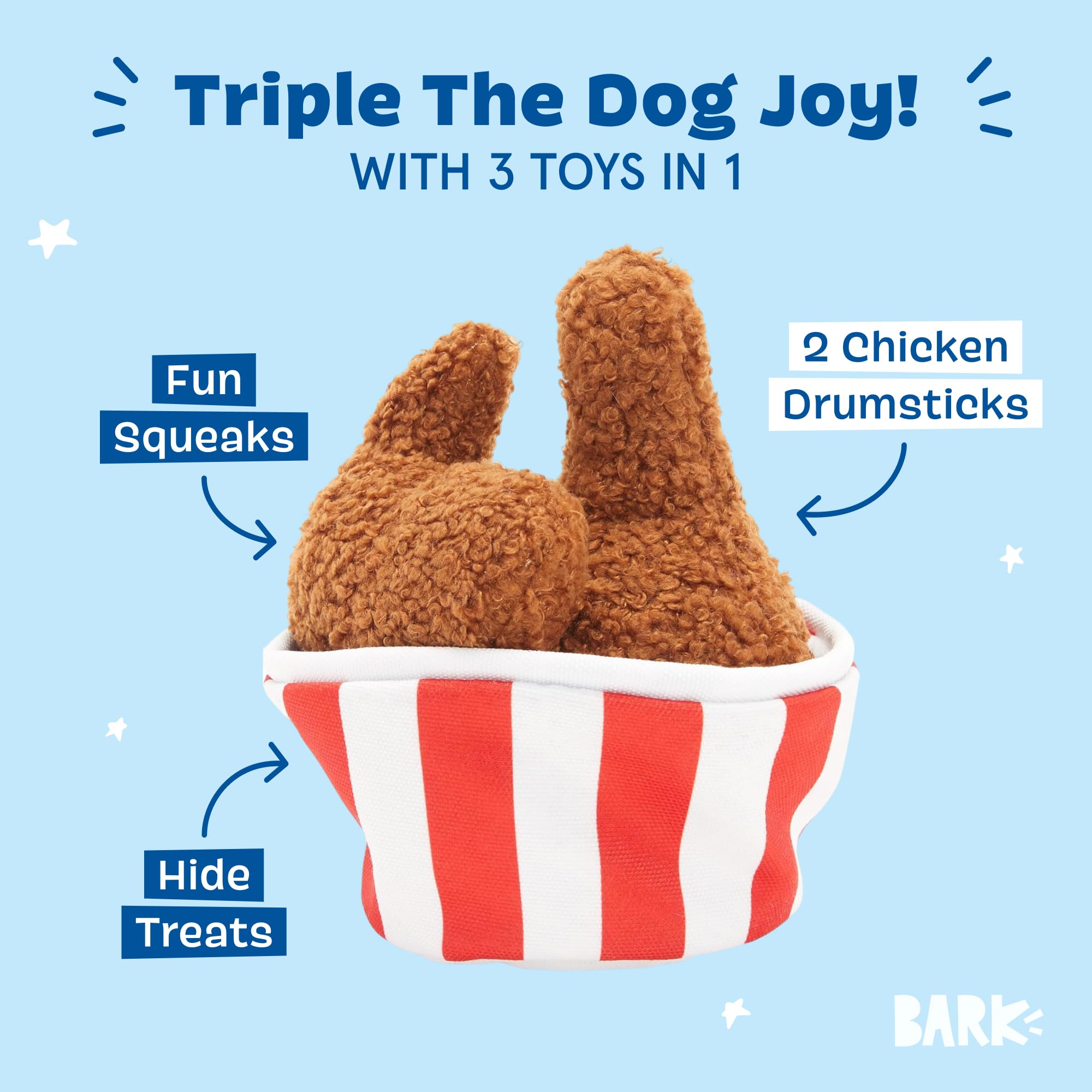 Amazon.com: Barkbox 2 in 1 Interactive Plush Dog Toy - Rip and