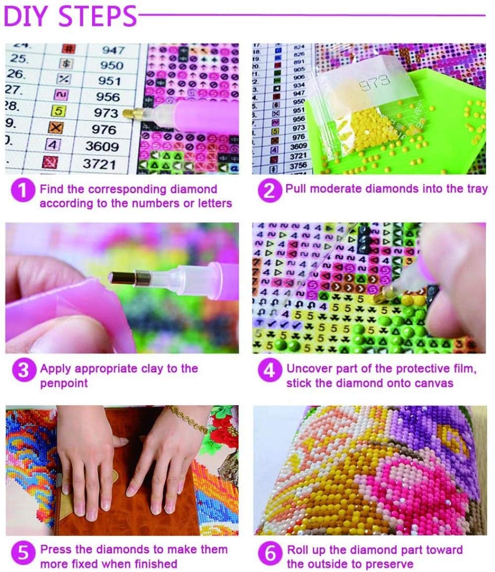DIY 5D Peinture Au Diamant Kits,Diamond Painting Complet,Petite