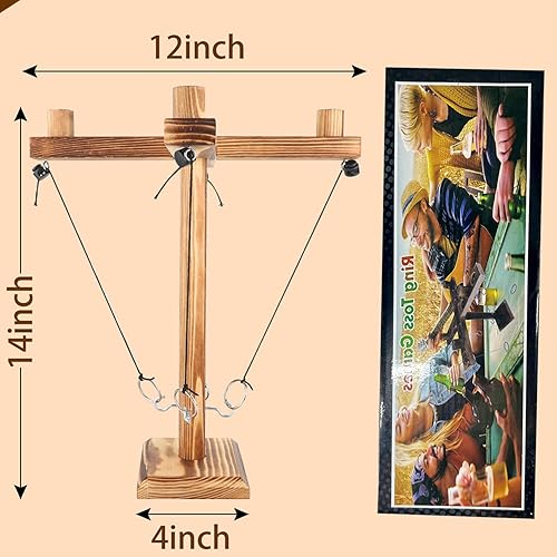 Miniatura 7 de Juego de lanzamiento de anillos para adultos, juegos de patio, anillos de madera para lanzar anillos, juegos de interiores al aire libre, juego de