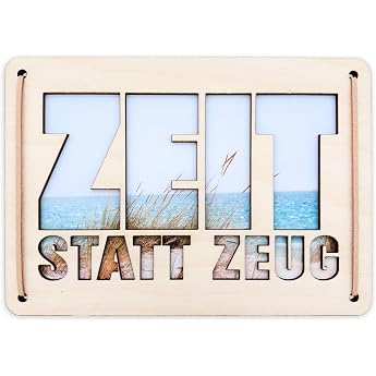 Time Instead of Stuff Wish Fulfiller Gift Voucher Personalised Wooden Gift