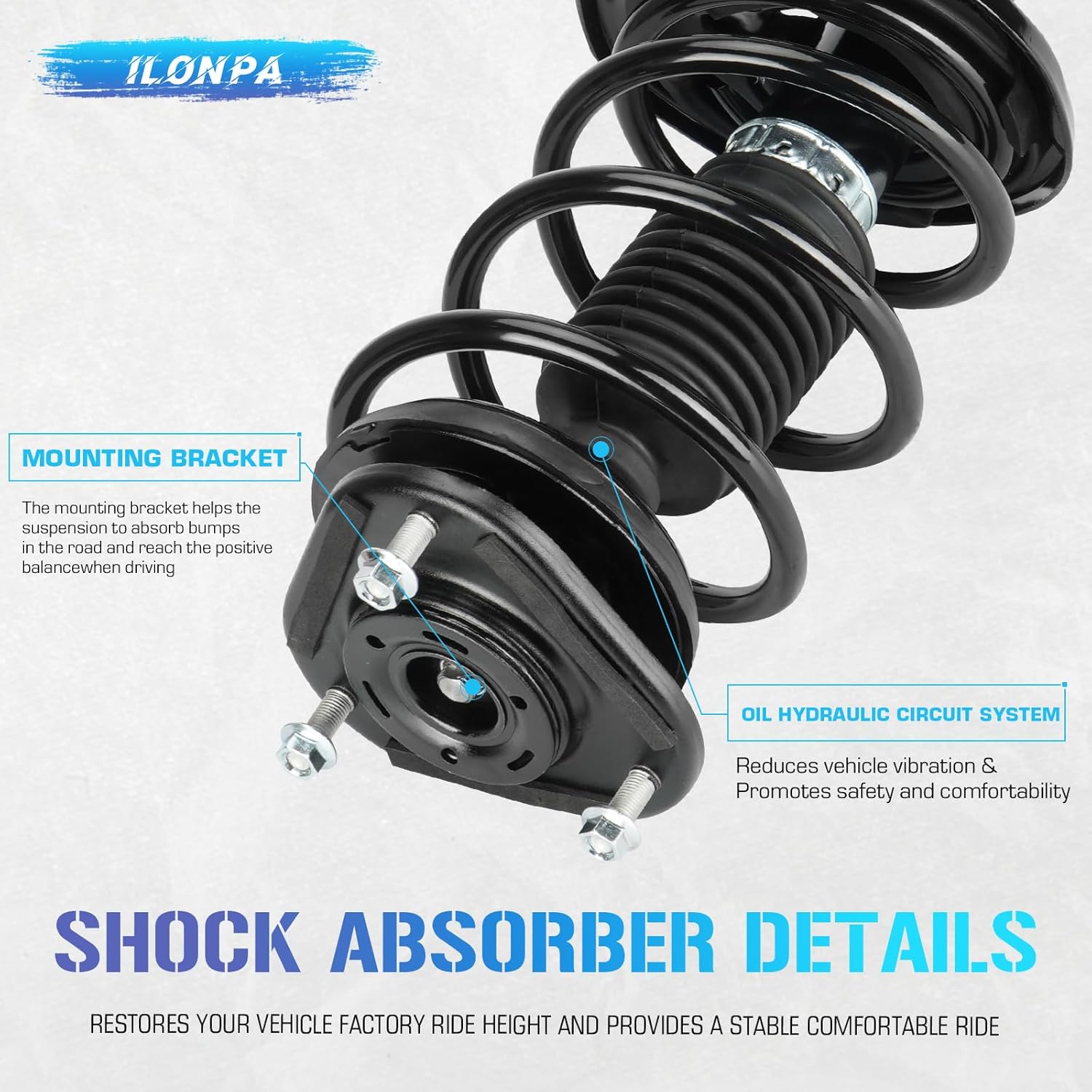 172989 172990 Front Struts Shocks w/Coil Springs for 2014-2019 Toyota Corolla (1.8L I4 ONLY), Strut Shock Absorbers Assembly 2015 2016 2017 2018 - [ Exc. w/Sport Suspension models | Exc. 2.0L ]