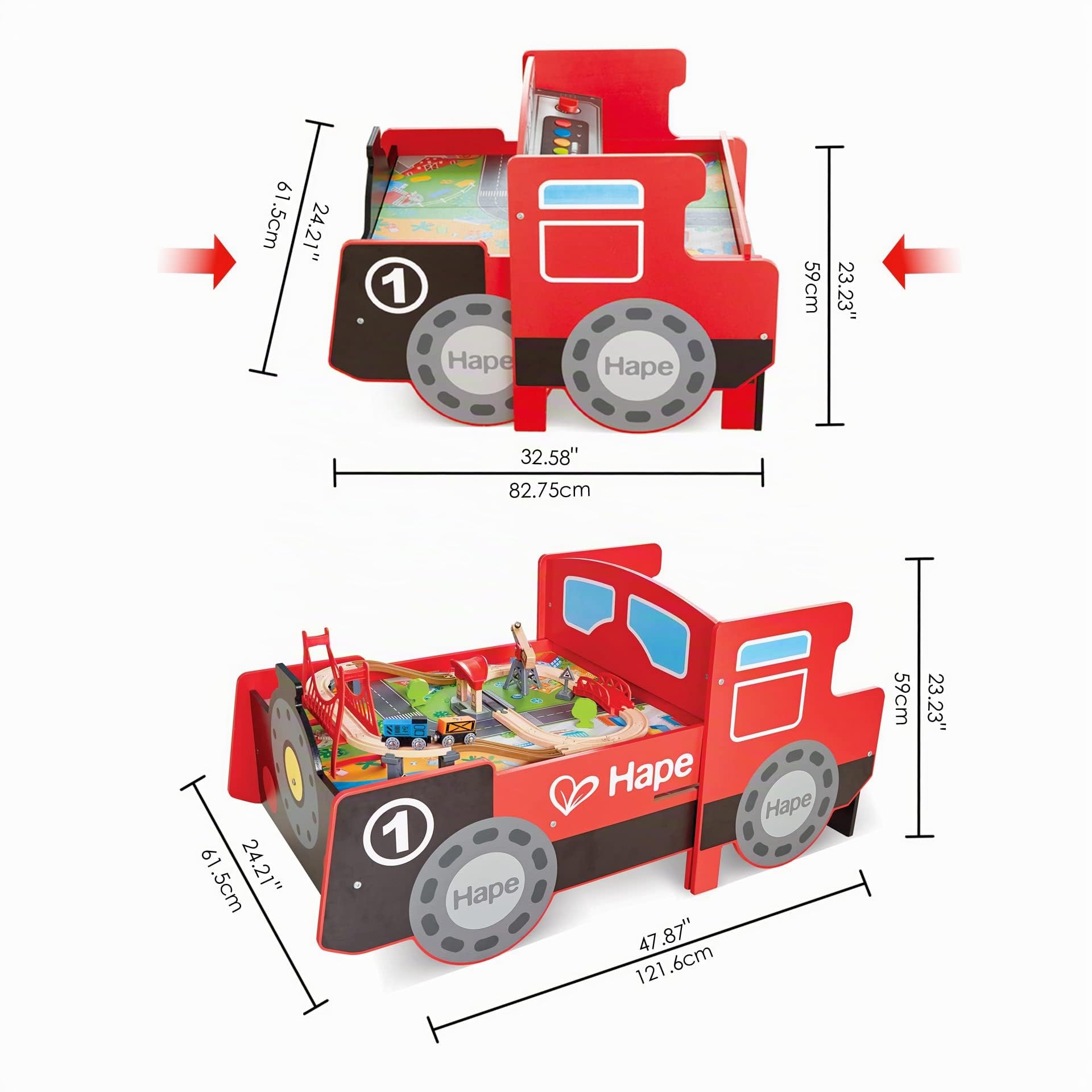 Hape Grande Tavolo Treno con Cabina Richiudibile – Gioco Ferroviario Interattivo