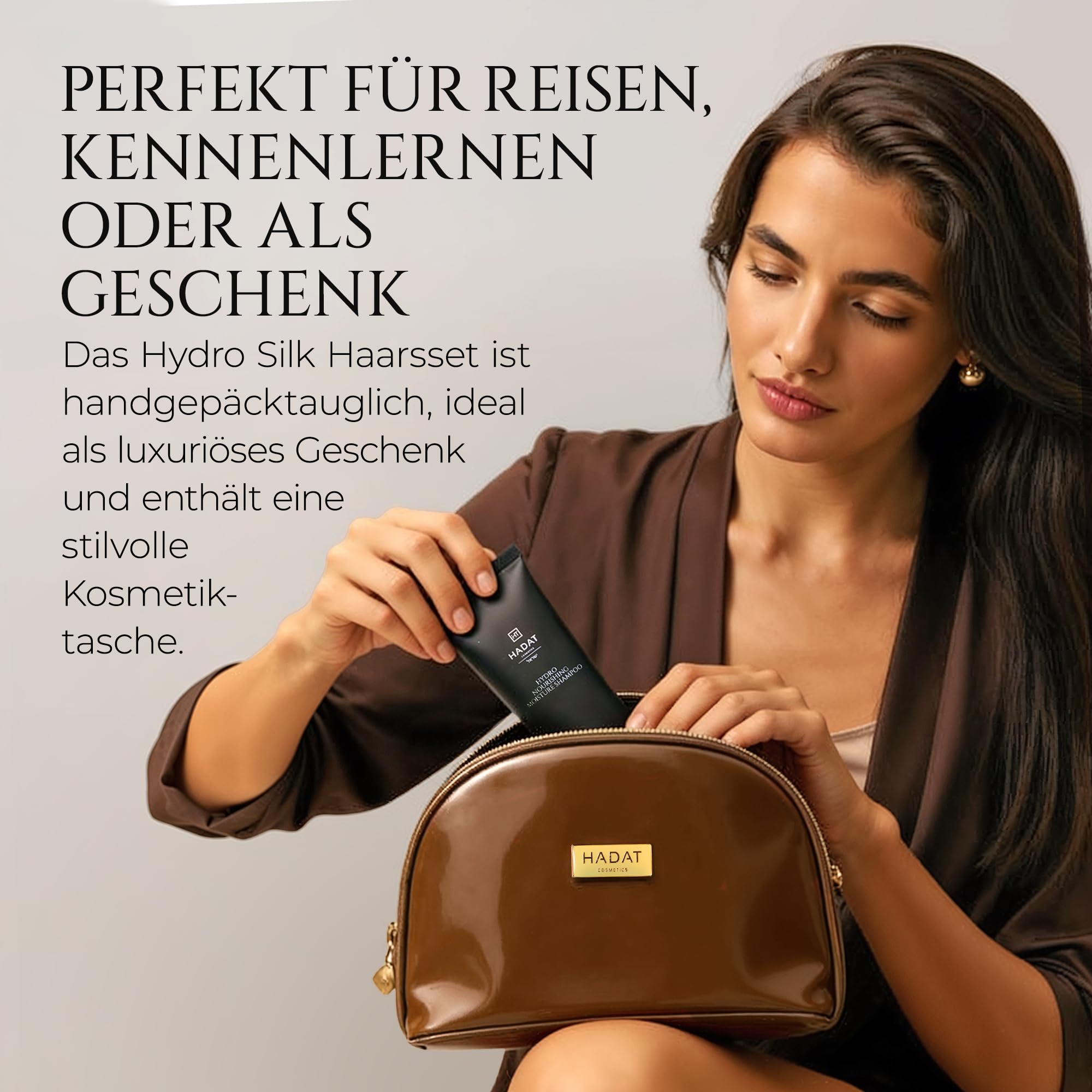 HADAT Hydro Silk Shampoo und Conditioner Set 3 x 70 ml Reisegröße