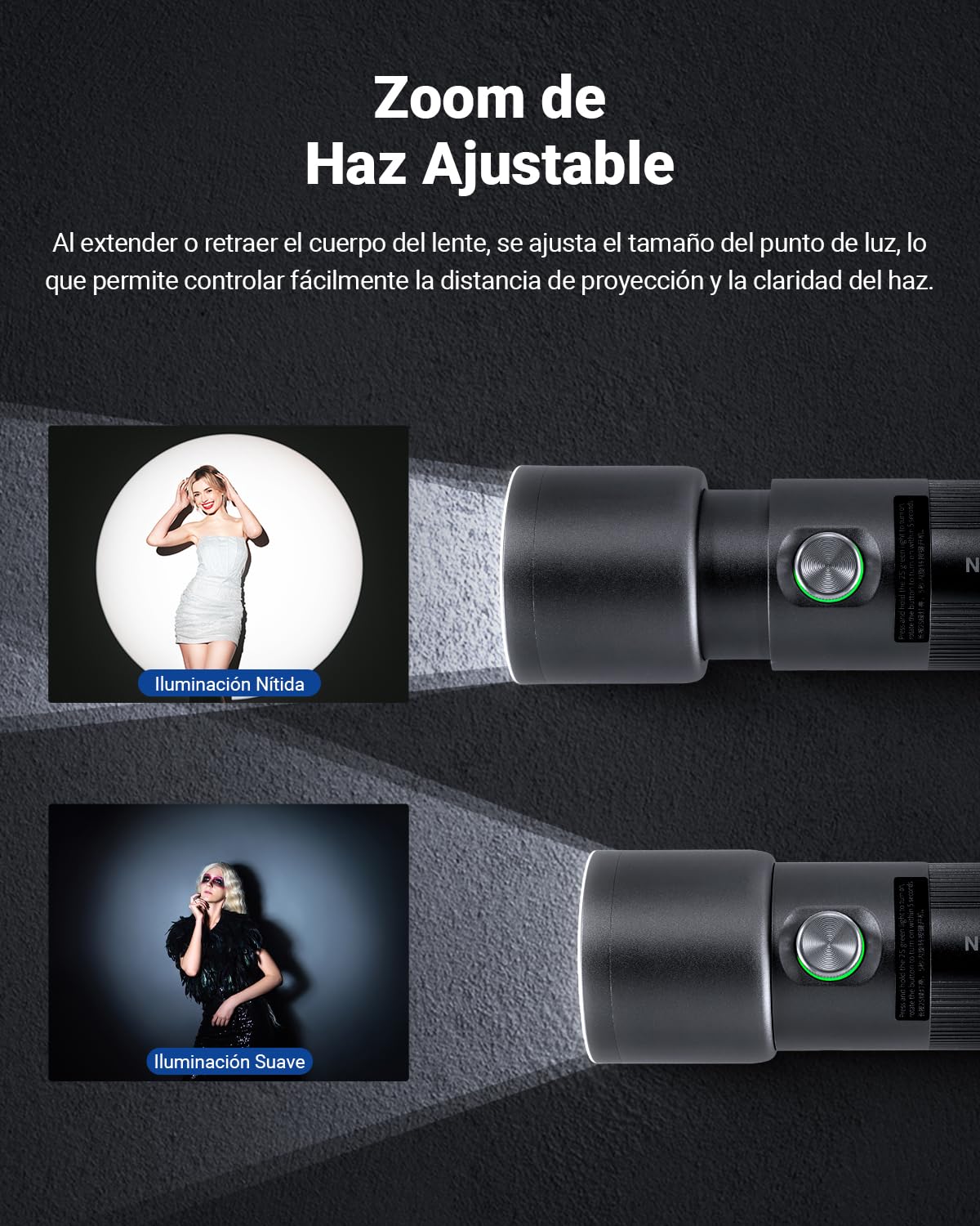 NEEWER Basics RGB Linterna Fotografía Flashlight,4 Color/20 Filtro Gobo/CRI95+/7500 mAh,10W 6300K Foco LED Portátil Vídeo Ambiental Aluminio Efecto Atardecer para Iluminación Estudio Grabación, FL10