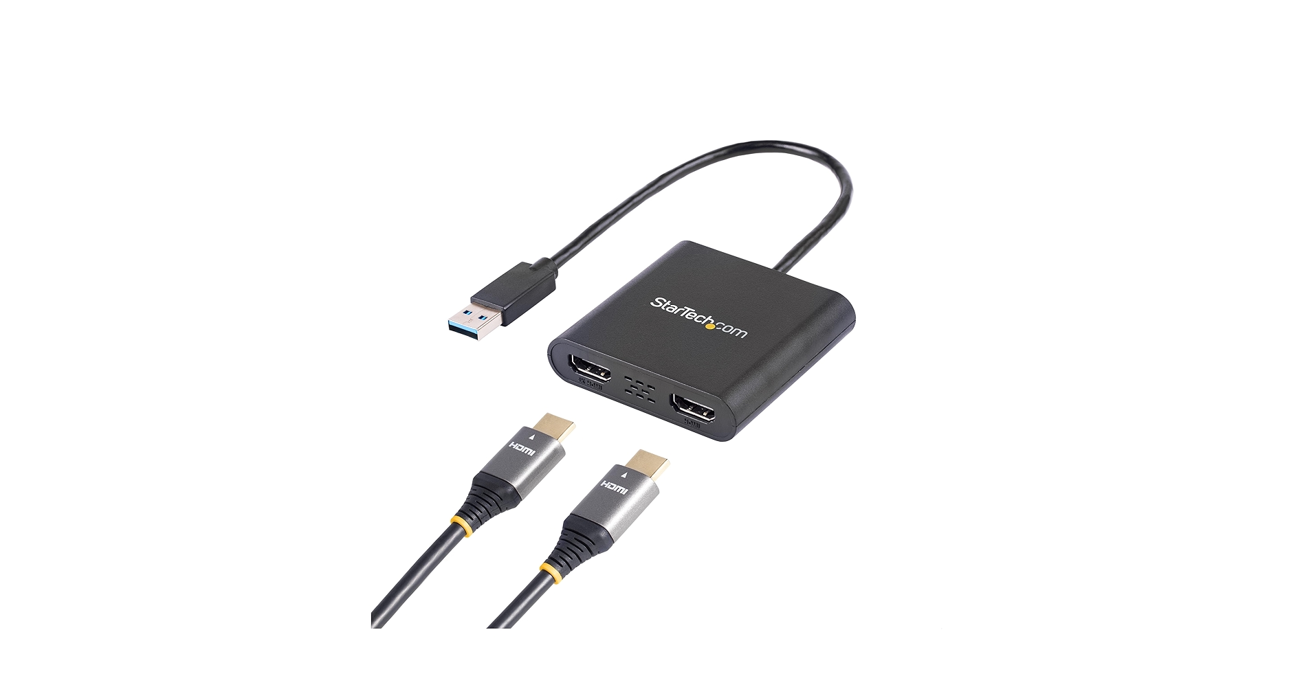 StarTech.com USB 3.0 to Dual HDMI Adapter, USB to 2x HDMI Monitor Converter for Windows, TAA (no support for macOS/ChromeOS/Linux)