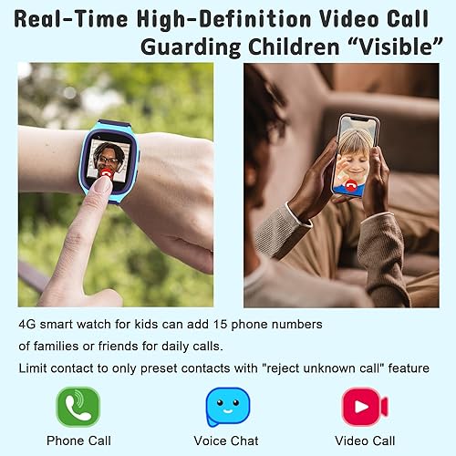 Miniatura 3 de Veunti Relojes inteligentes para niños, reloj inteligente para niños, reloj de juego juguetes para niños de 4 a 10 años con alarma, video, cámara de