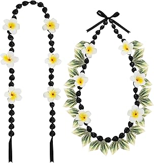 Hawaiian Graduation Kukui Nut Money Lei 48 Inch 3D Tropical Hawaii Luau Wreaths 2026