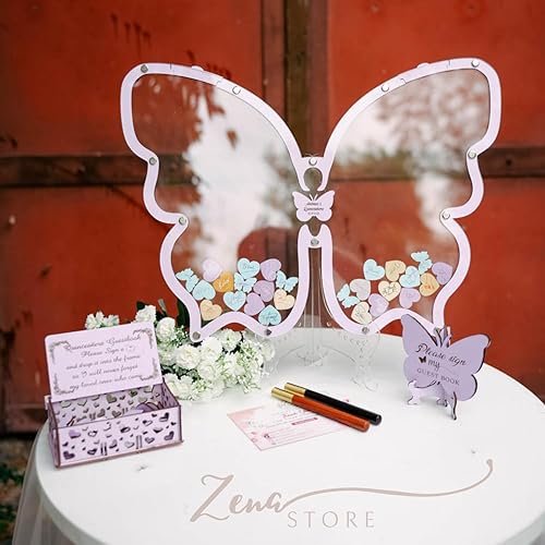 Miniatura 2 de Butterfly Quinceanera Guest Book Drop Box Alternative, Personalized Butterfly Quinceanera Guest Book Mis Quince Anos Guest Book Butterfly Mis Quince