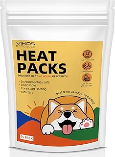 (15-Pack Upgraded Heat Packs for Newborn Puppy, Anxiety Dog Toys Replacement Heat Packs, Disposable Puppy Warmers - Lasting for Approximately 40 Hours