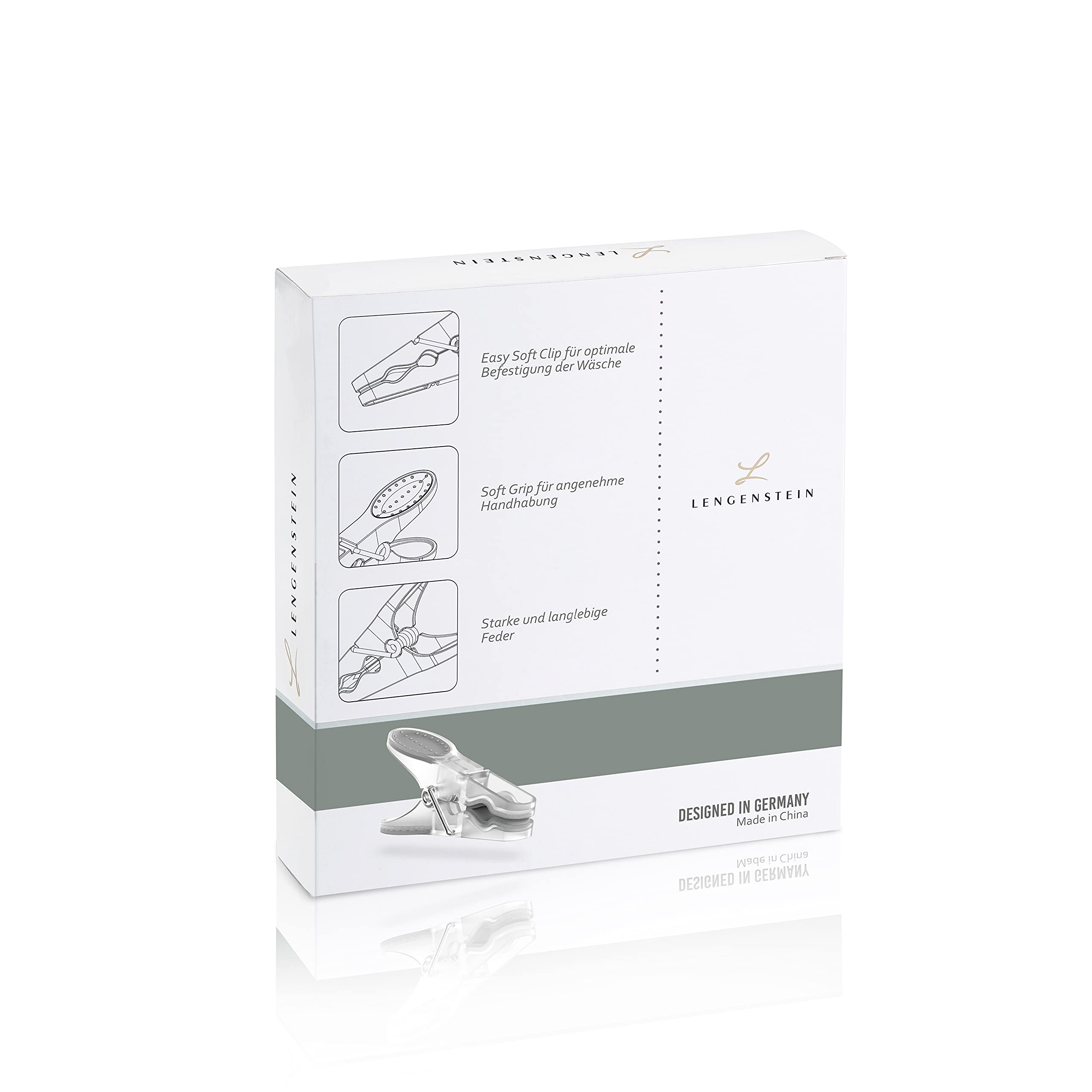 Lot de 48 pinces à linge en plastique gris de qualité supérieure Clothes Pegs Clothespin avec poignée souple, poignée confortable et ressort puissant