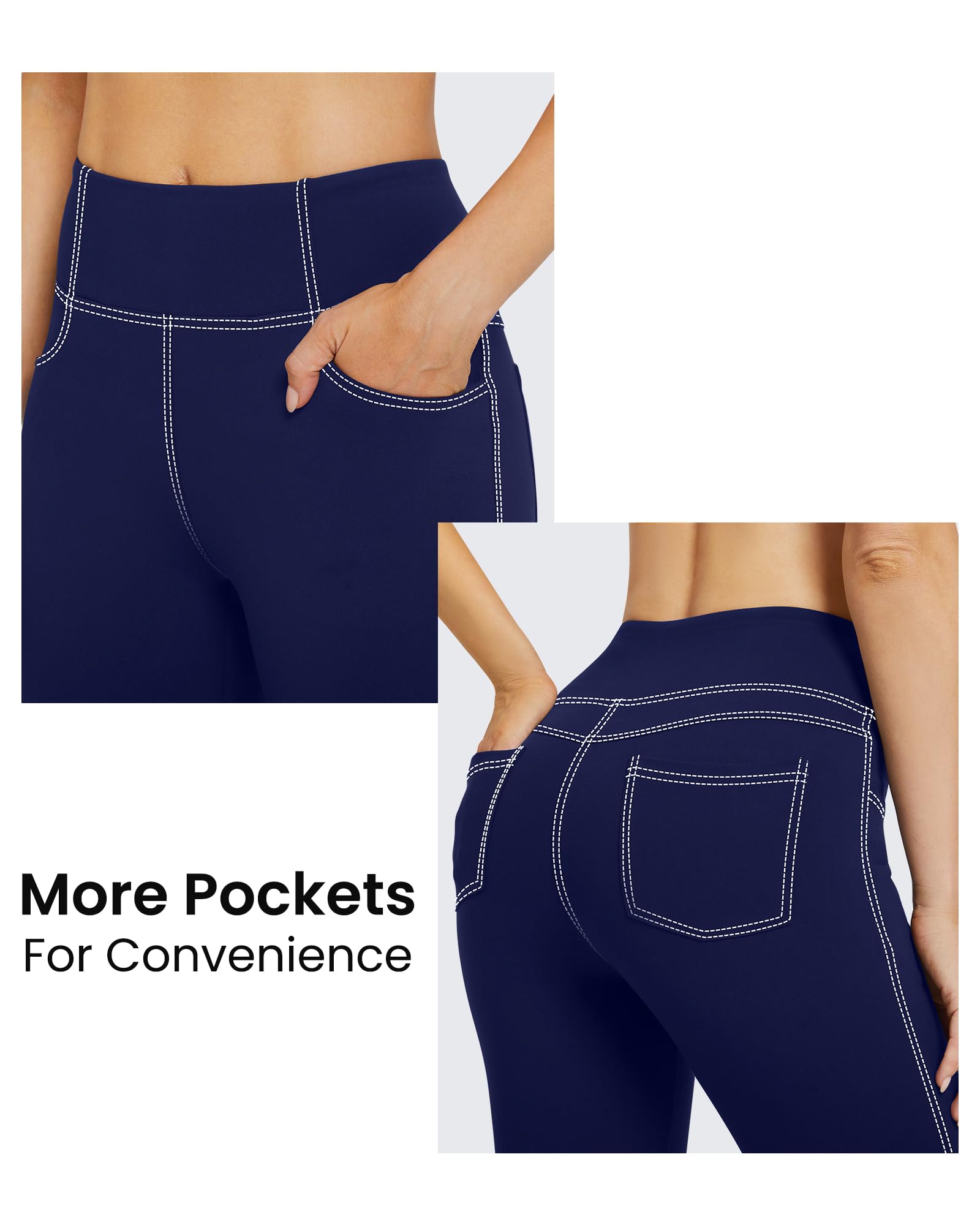 G4Free Pantaloni di Donna con Tasche a Vita Alta Bootcut Jeans Stile Elastico Sportivi Pantaloni Abito Casuale da Allenamento Piccola/Normale/Alta